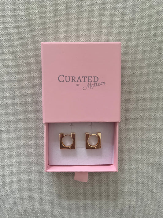 Harper Square Huggie Earrings