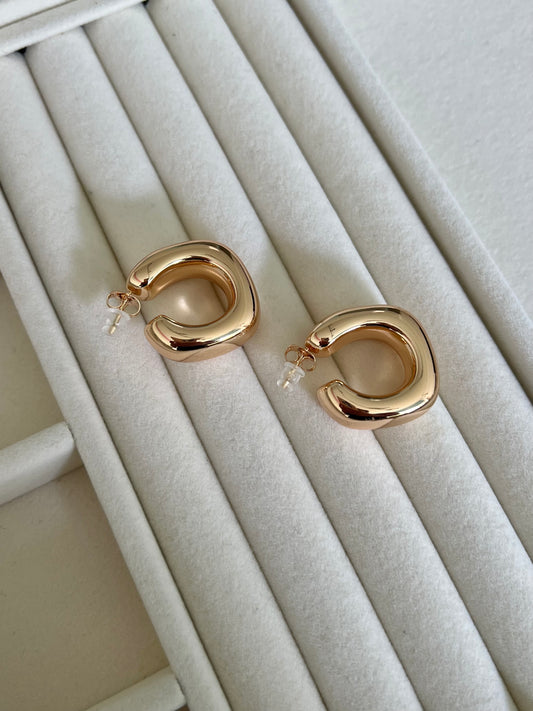 Chunky C Shaped Earrings