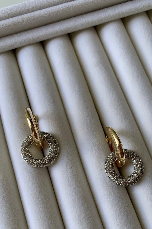 Double Hoop Drop Earrings