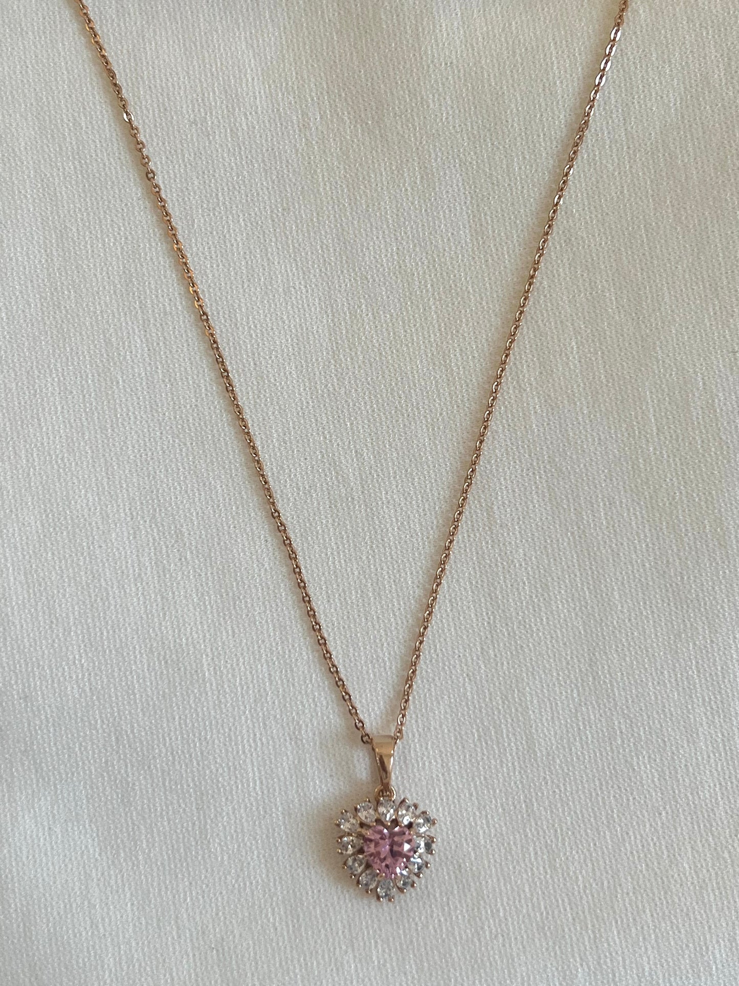 Pink Heart Necklace