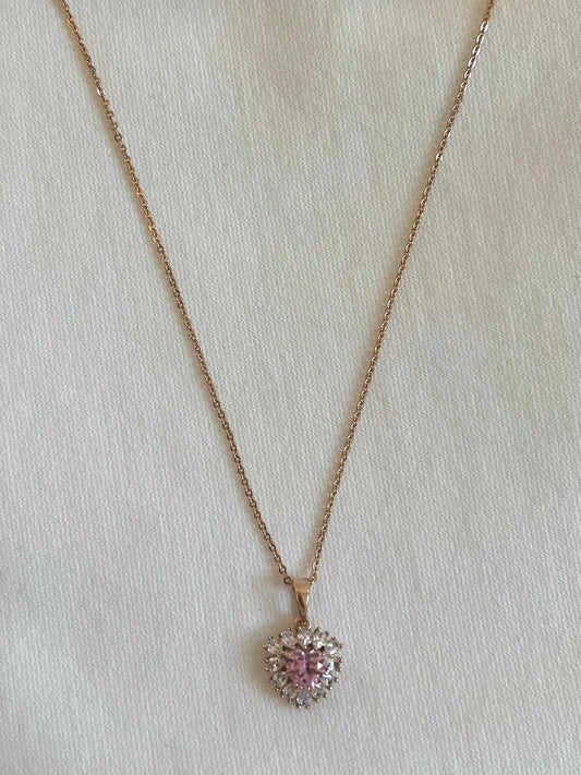 Pink Heart Necklace